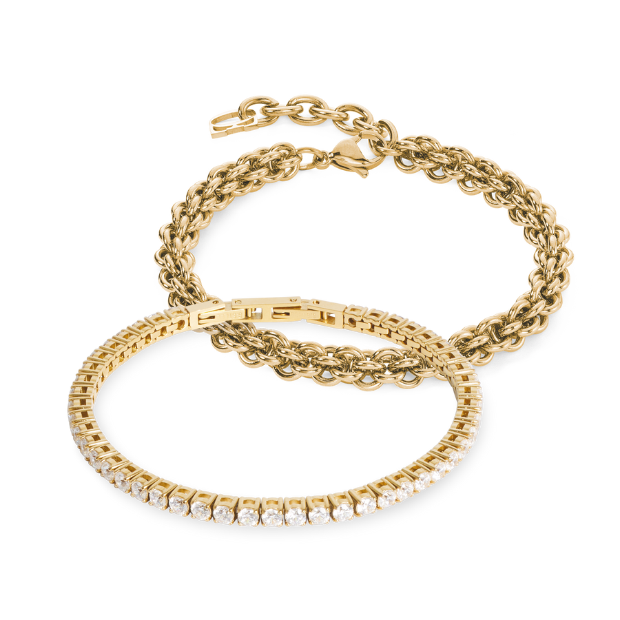 Tennis Mesh Chain Bracelet Gold