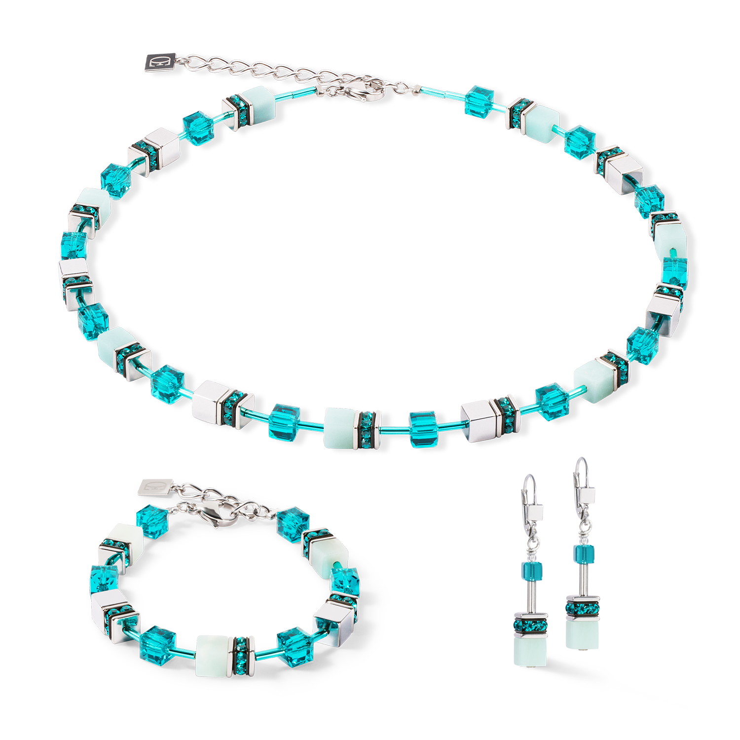 Bracelet GeoCUBE® Iconic Precious argent-vert