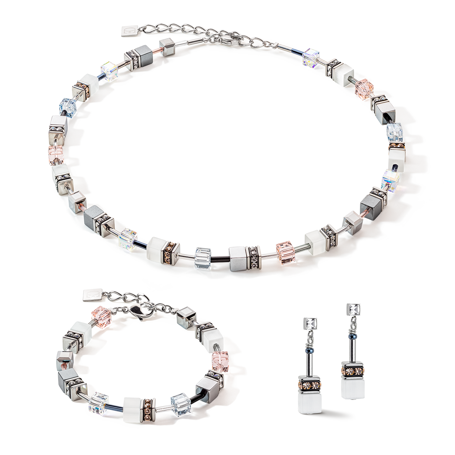 Collier GeoCUBE® Iconic Monochrome peche