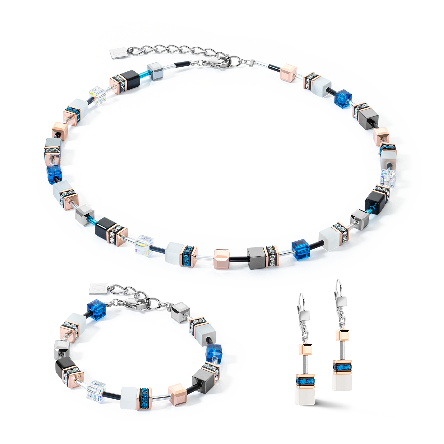 Boucles d'oreilles GeoCUBE® Iconic Capri Bleu