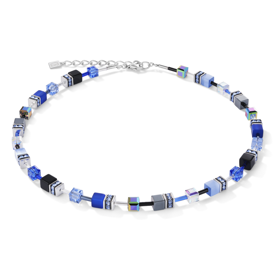 Collier GeoCUBE® bleu cobalte