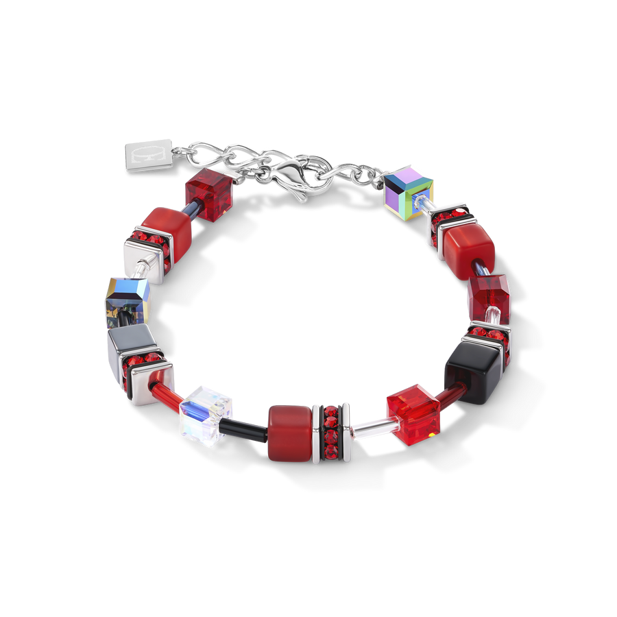 Bracelet GeoCUBE® rouge-hématite