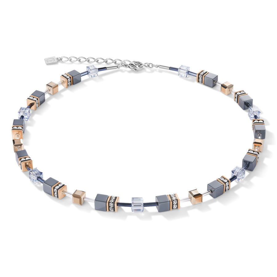 Collier GeoCUBE® bleu glacier
