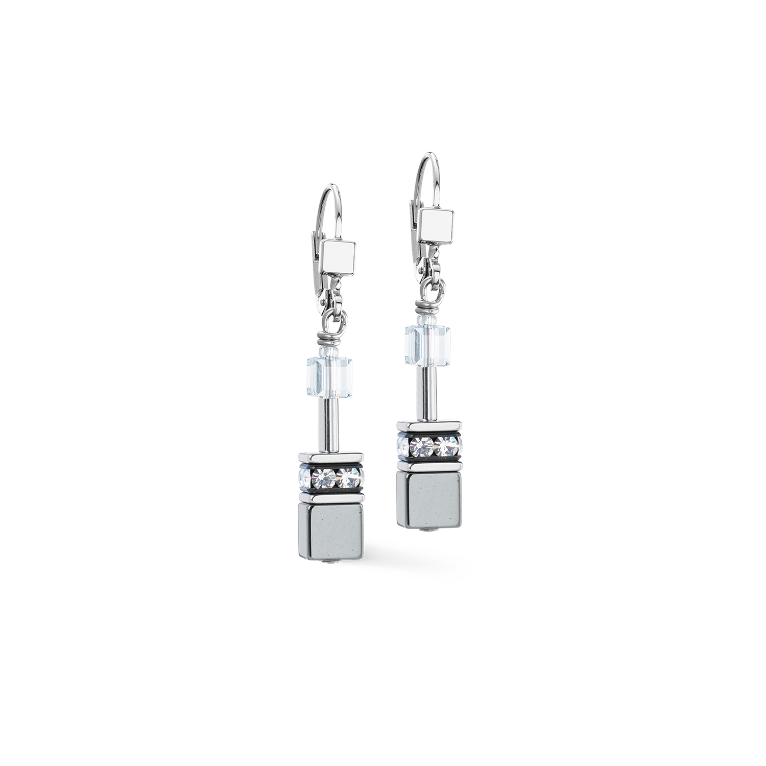 Boucles d'oreilles GeoCUBE® platinum