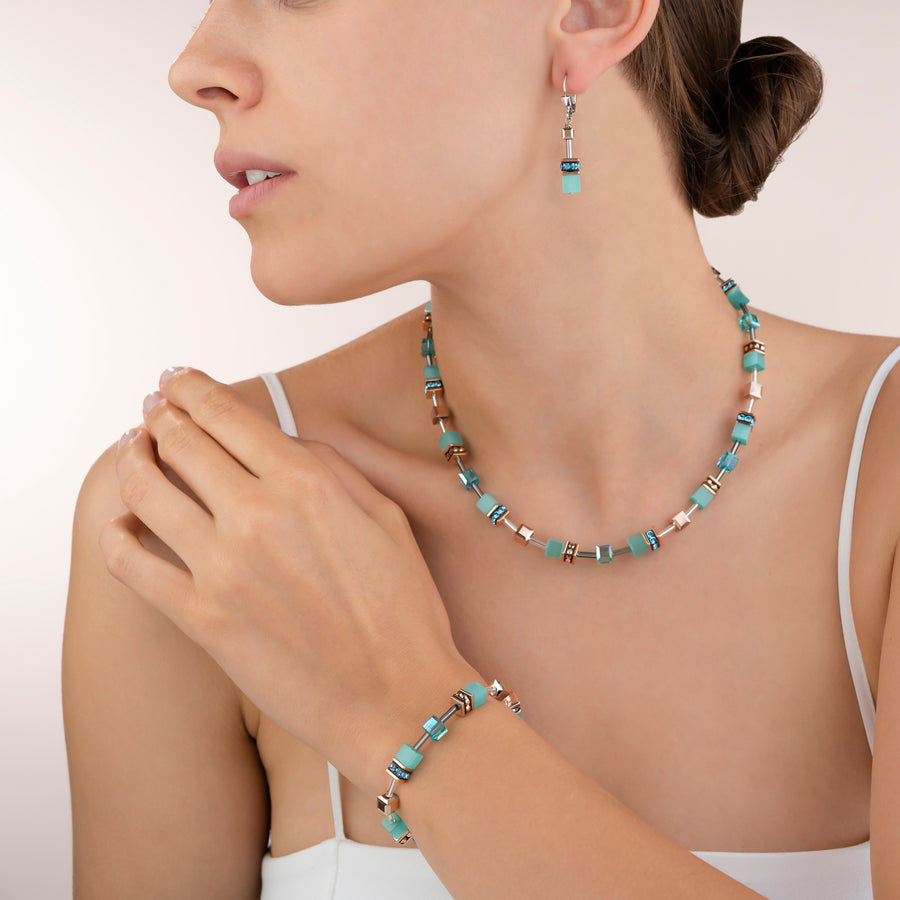 Boucles d'oreille GeoCUBE® aqua