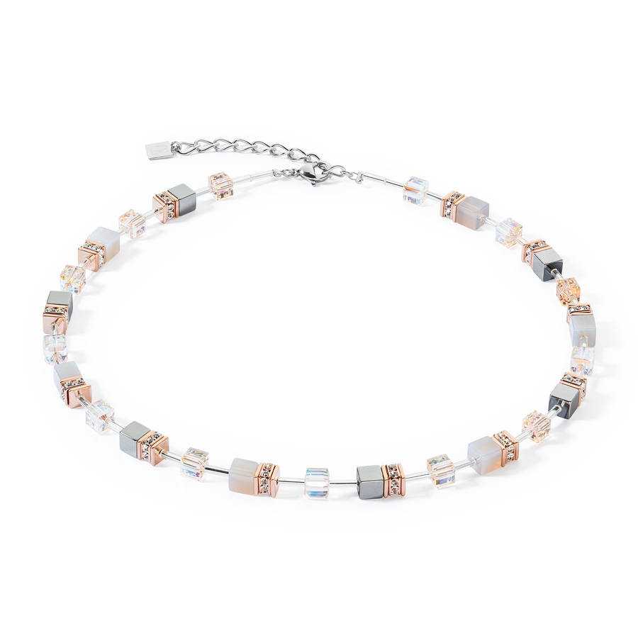 Collier GeoCUBE® Iconic Precious or rose-pêche