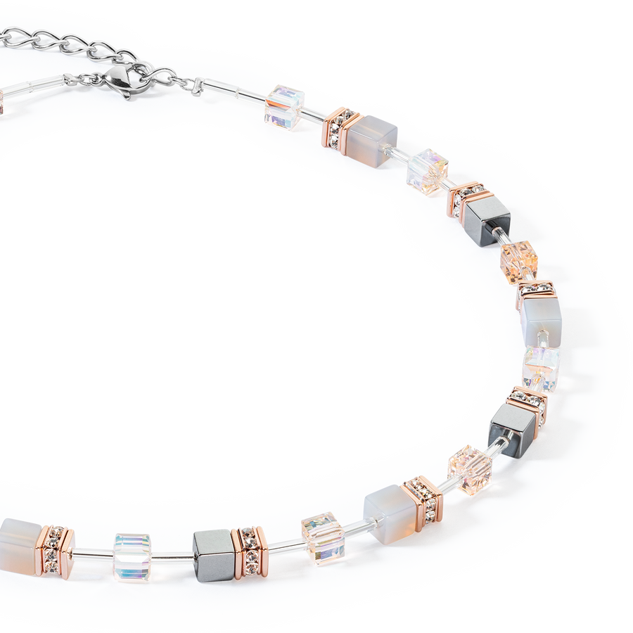 Collier GeoCUBE® Iconic Precious or rose-pêche