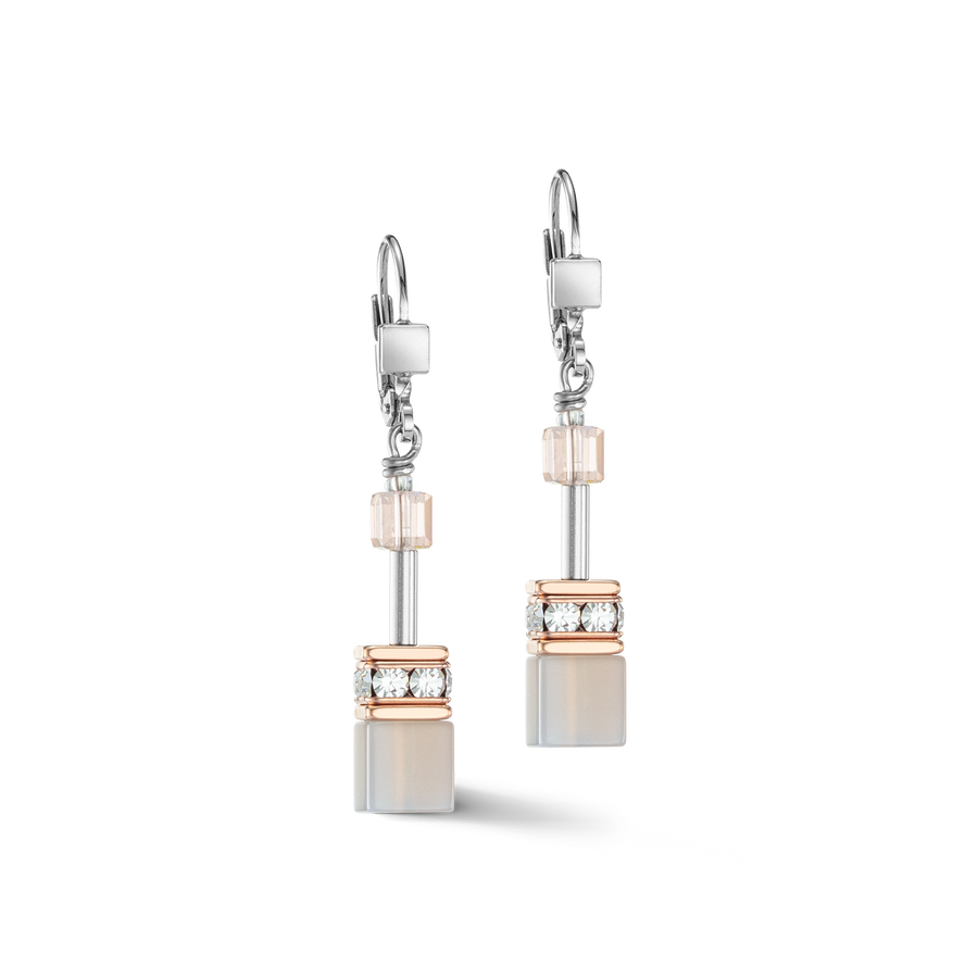 Boucles d'oreilles GeoCUBE® Iconic Precious or rose-pêche