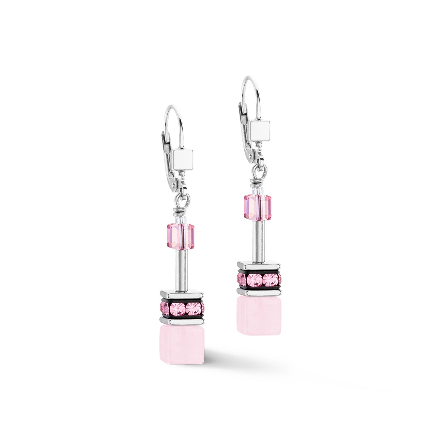 Boucles d'oreille GeoCUBE® Iconic Precious rose