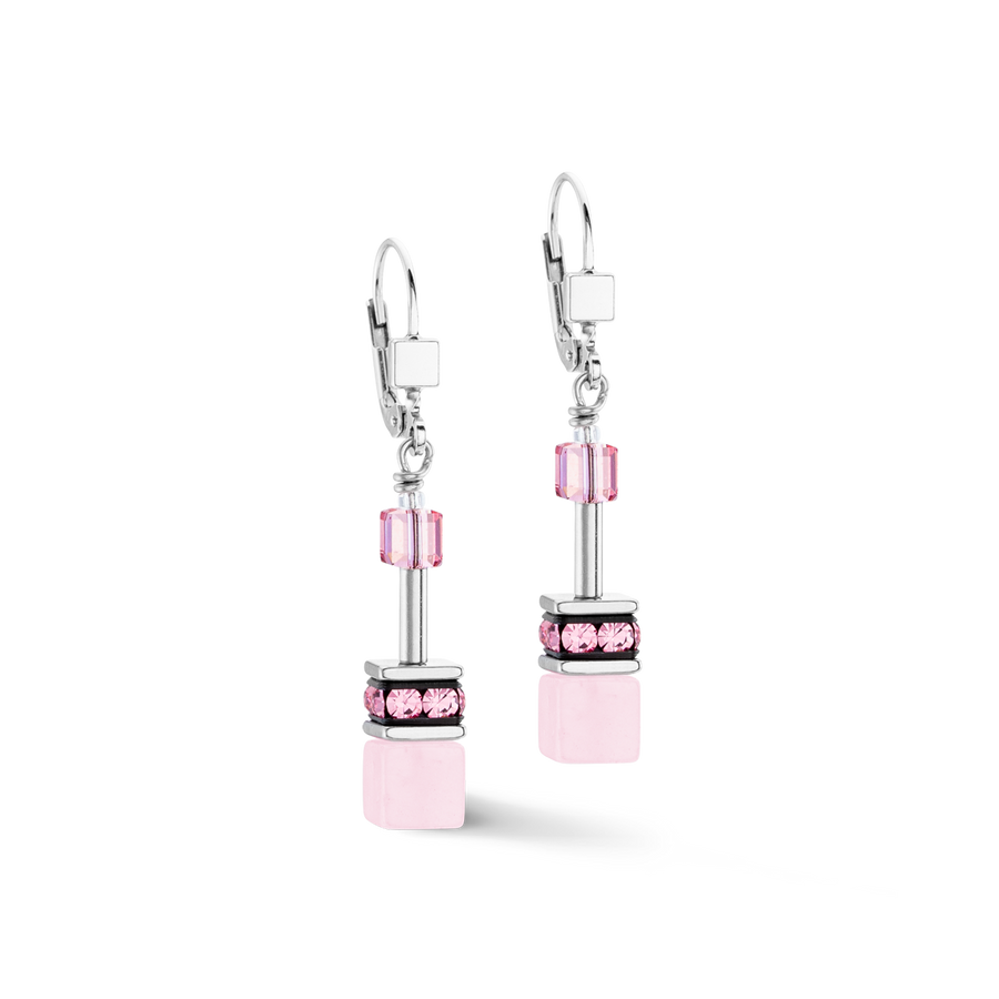 Boucles d'oreille GeoCUBE® Iconic Precious rose