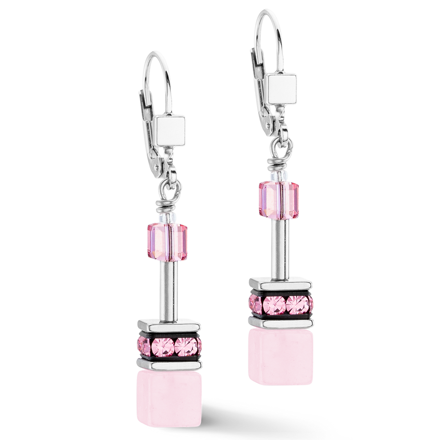 Boucles d'oreille GeoCUBE® Iconic Precious rose