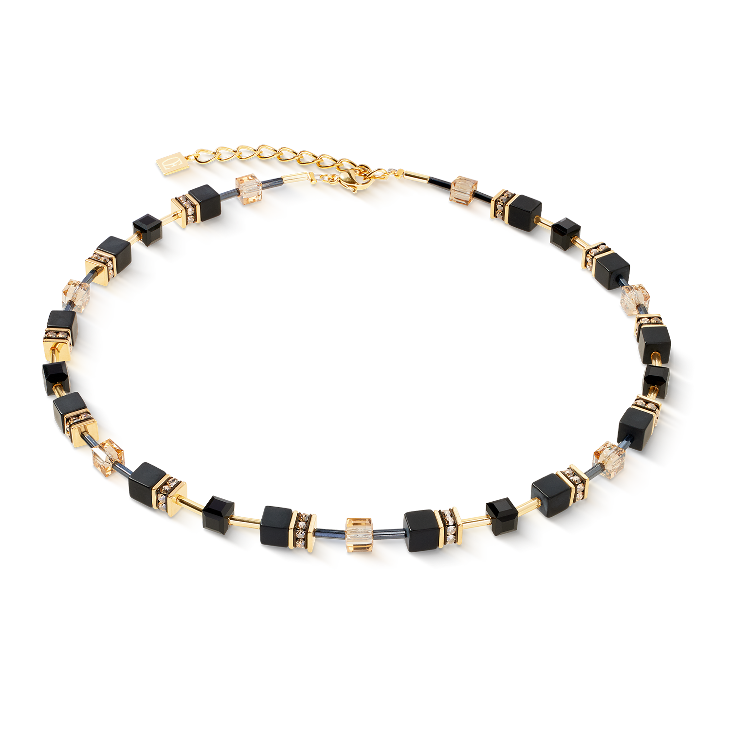 Collier GeoCUBE® Onyx noir-or