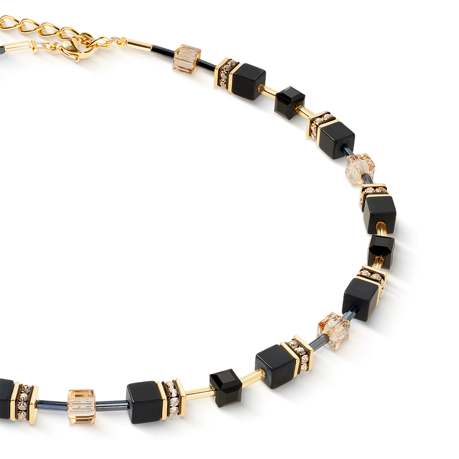 Collier GeoCUBE® Onyx noir-or