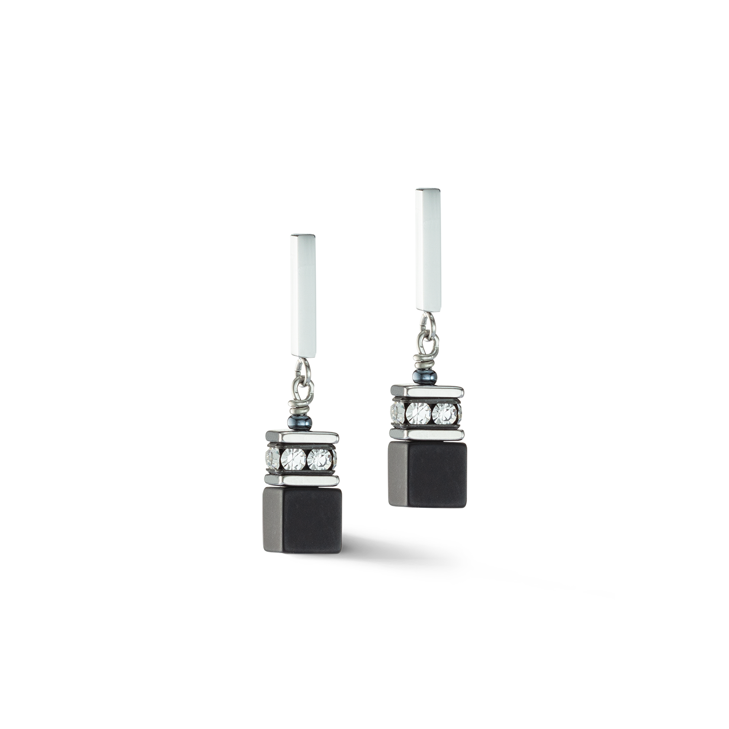 Boucles d'oreille GeoCUBE® Iconic Precious Onyx cristal-noir