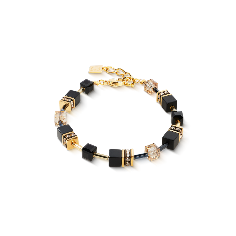 Bracelet GeoCUBE® Onyx noir-or