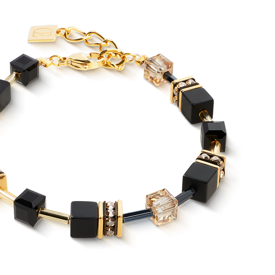 Bracelet GeoCUBE® Onyx noir-or