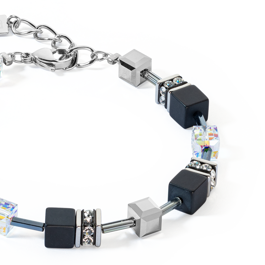 Bracelet GeoCUBE® Iconic Precious Onyx  cristal-noir