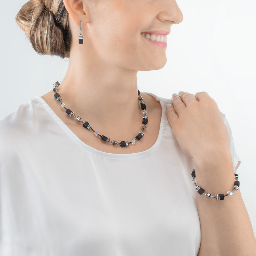 Bracelet GeoCUBE® Iconic Precious Onyx  cristal-noir