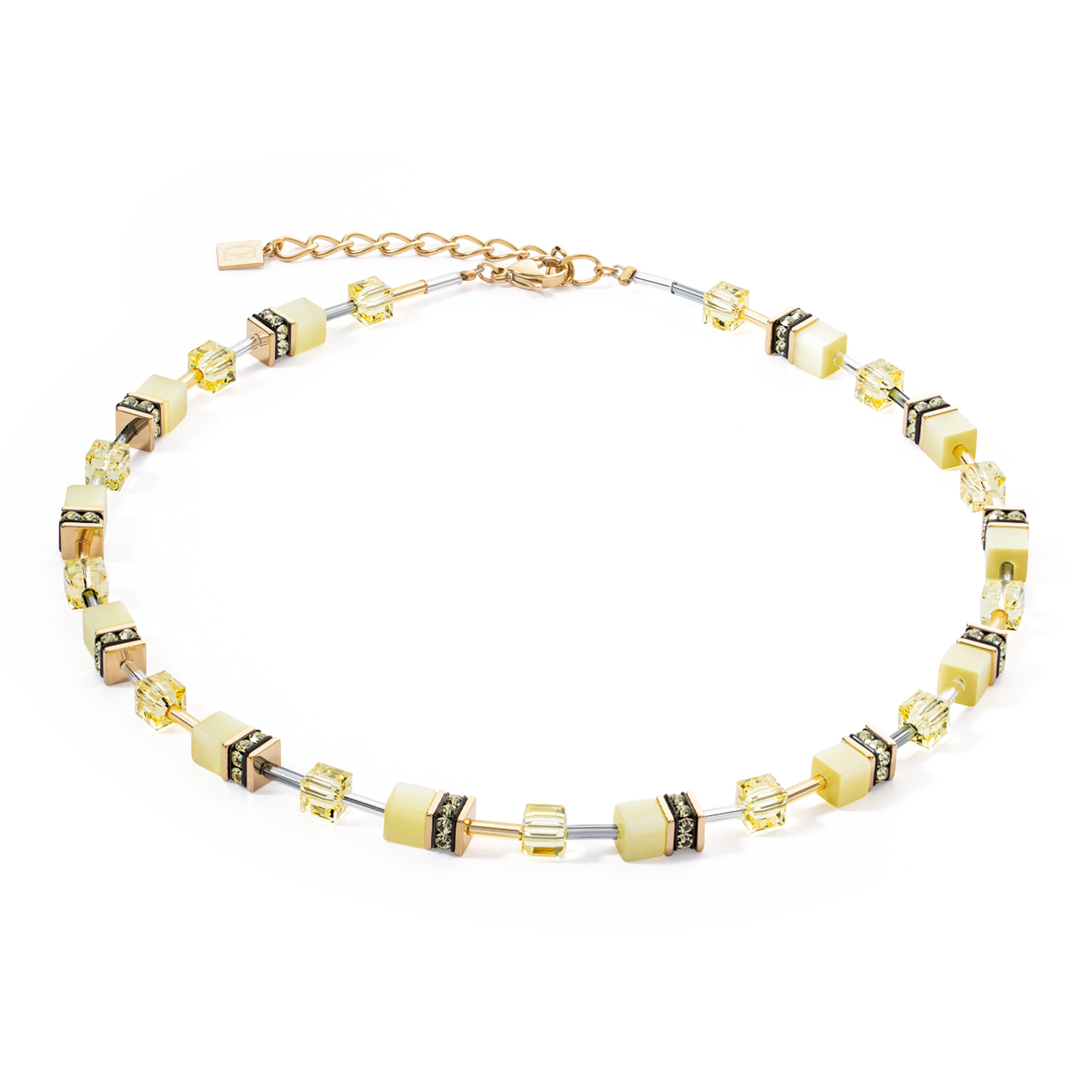 Collier GeoCUBE® Iconic Mono Or jaune