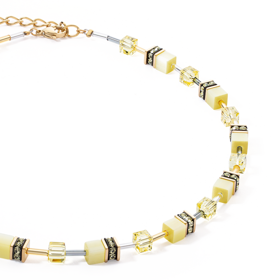Collier GeoCUBE® Iconic Mono Or jaune