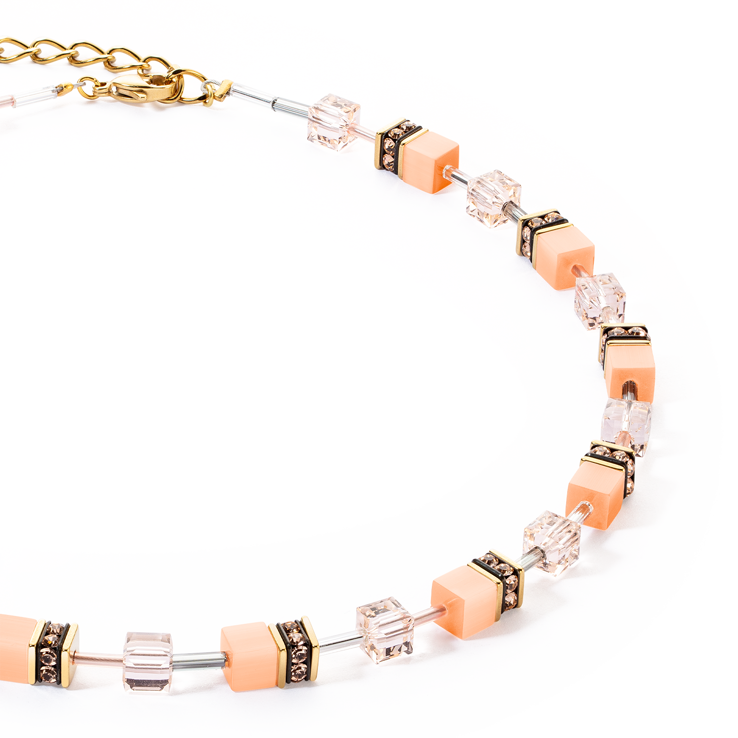 Collier GeoCUBE® Iconic Mono Or Apricot Crush