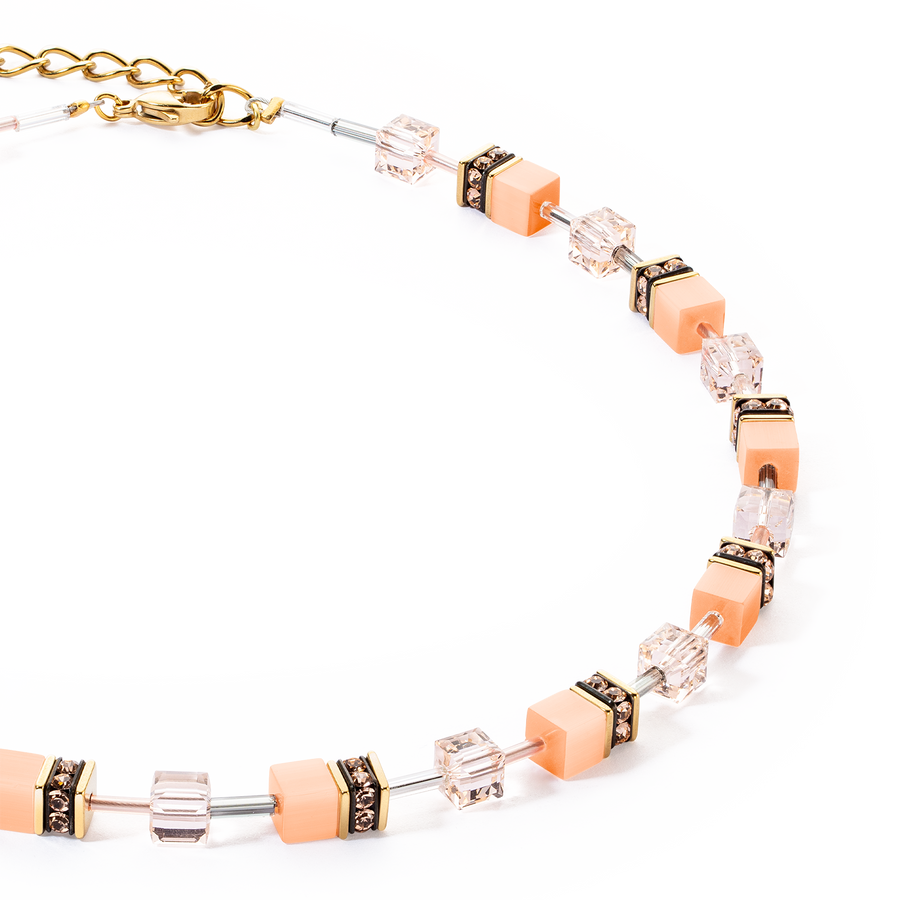 Collier GeoCUBE® Iconic Mono Or Apricot Crush