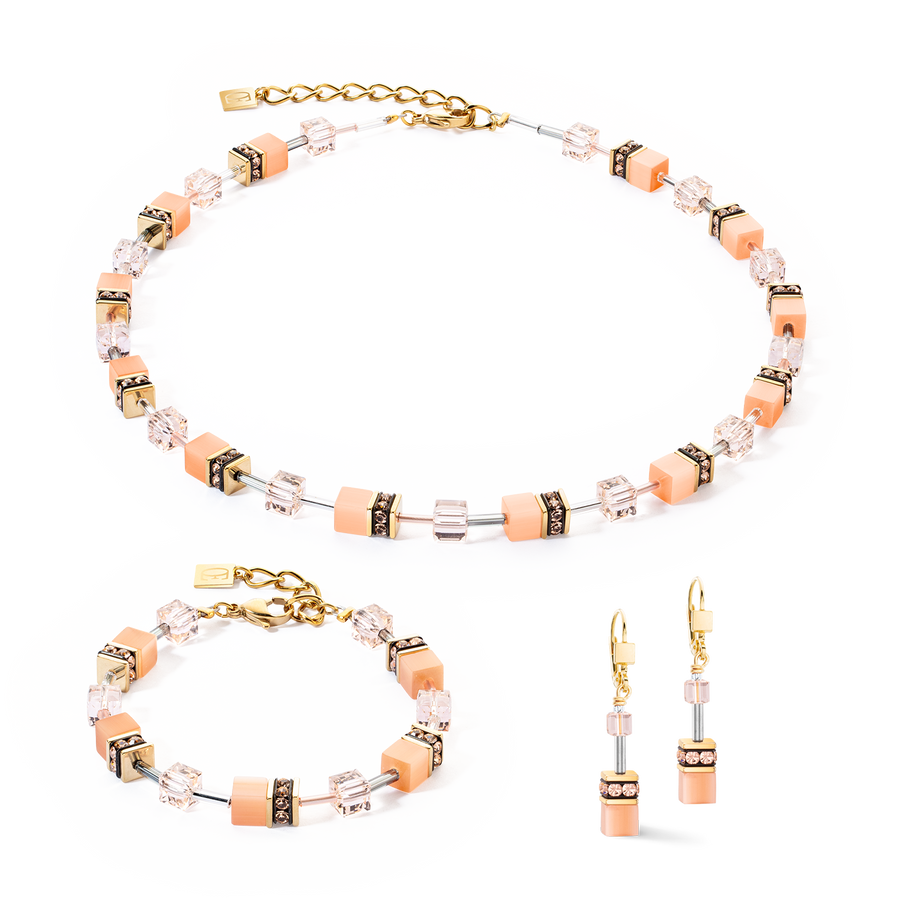 Collier GeoCUBE® Iconic Mono Or Apricot Crush