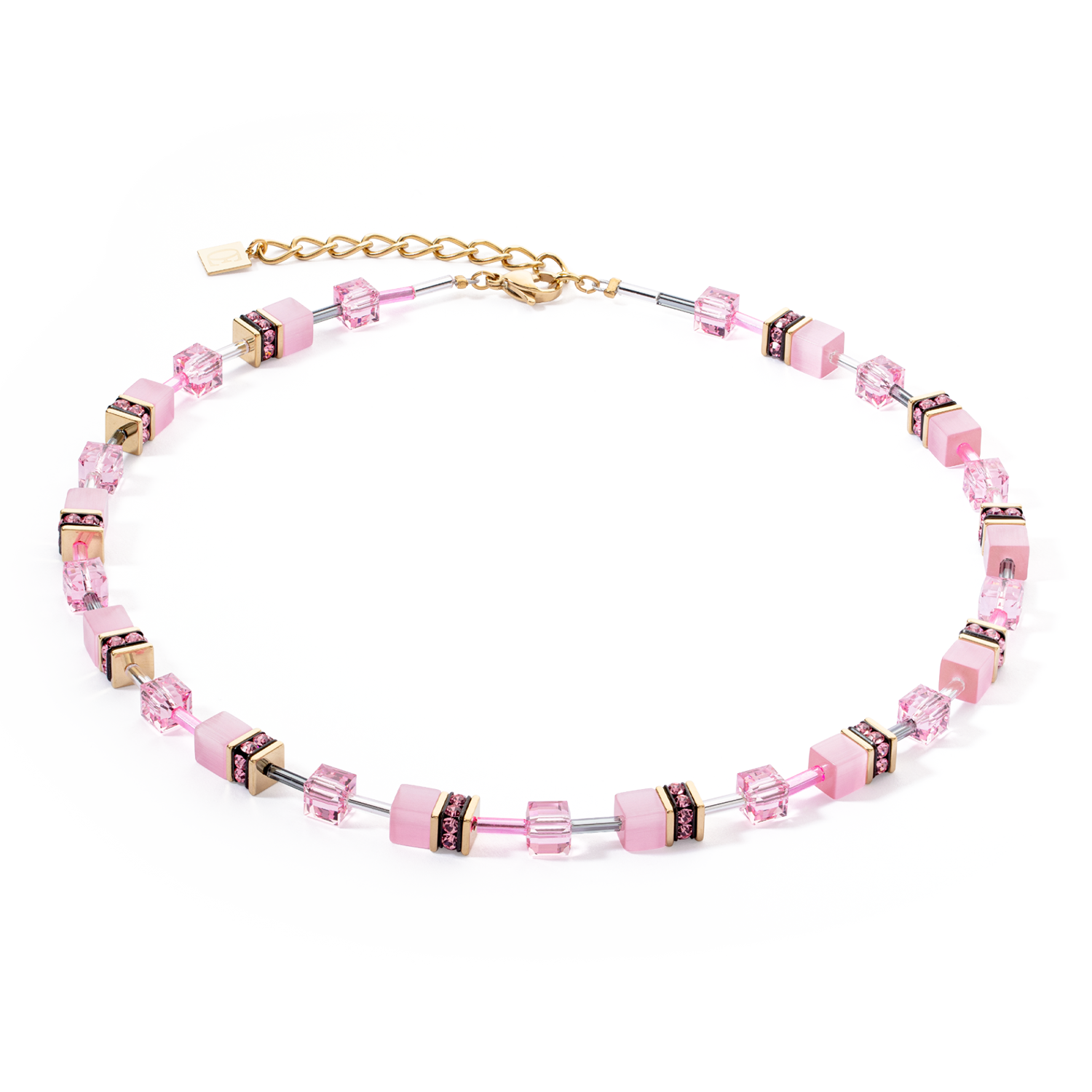 Collier GeoCUBE® Iconic Mono Or rose