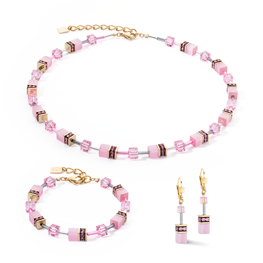 Collier GeoCUBE® Iconic Mono Or rose