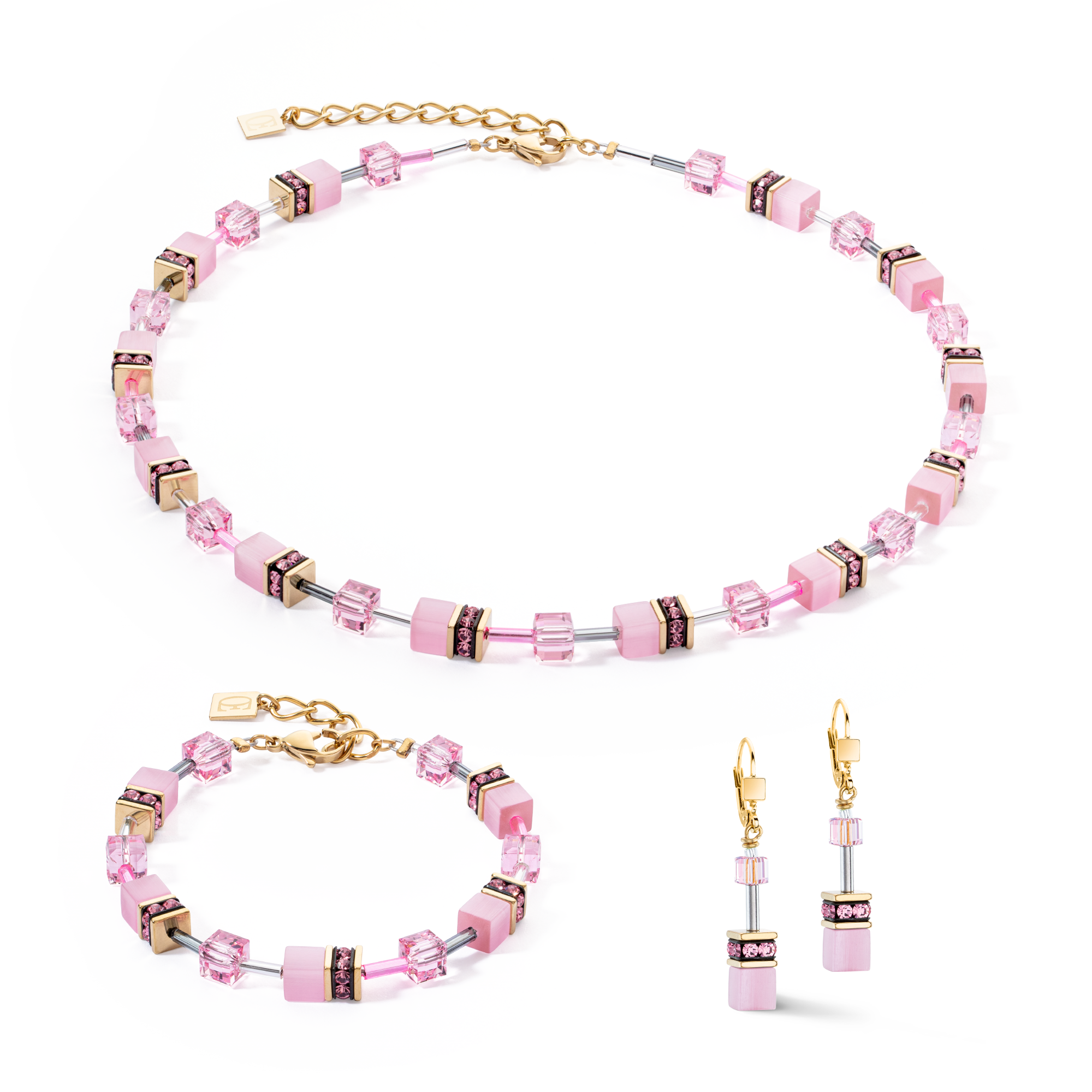 Boucles d'oreilles GeoCUBE® Iconic Mono Or rose