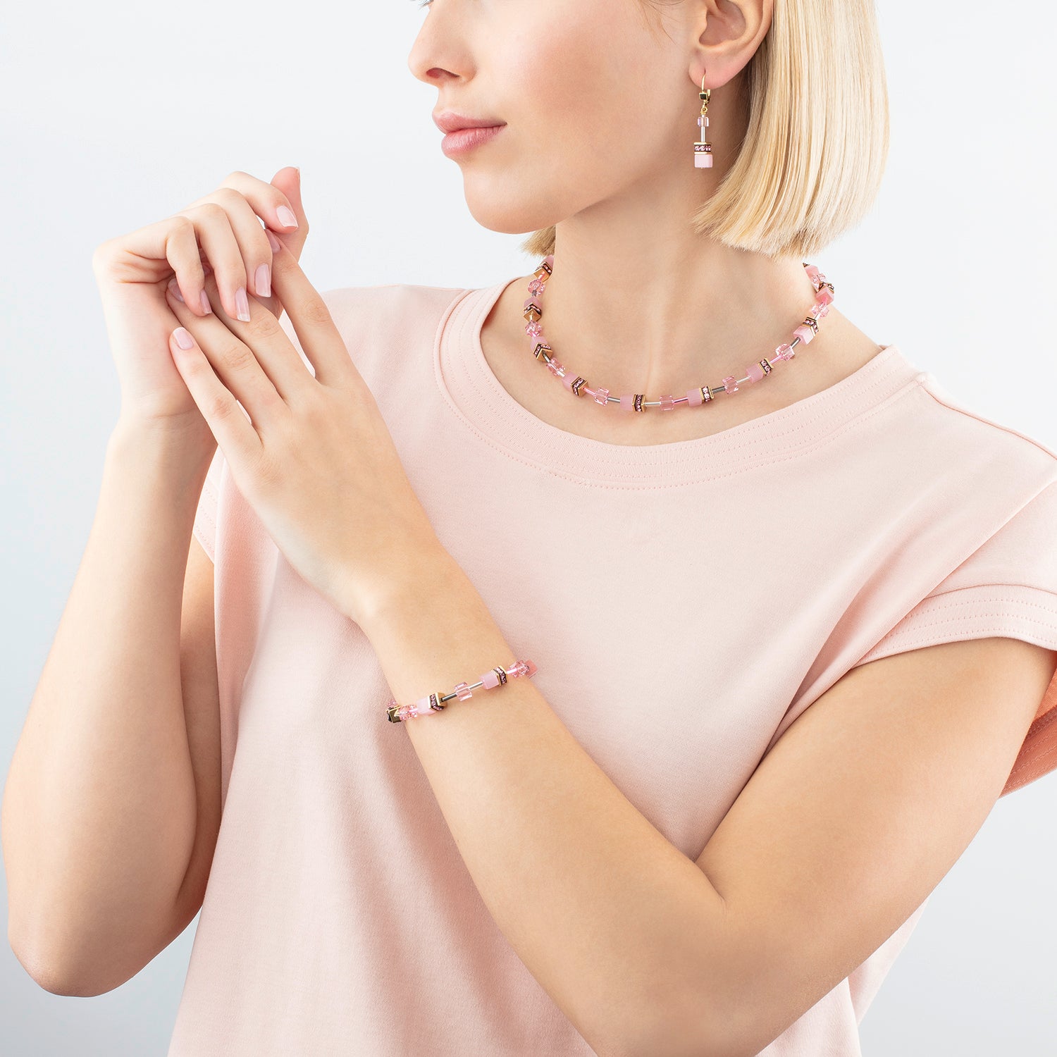 Boucles d'oreilles GeoCUBE® Iconic Mono Or rose