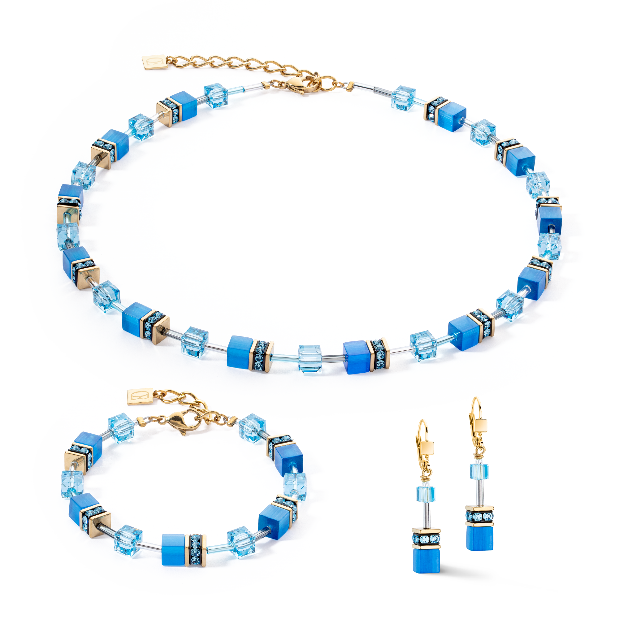 Bracelet GeoCUBE® Iconic Mono Or turquoise