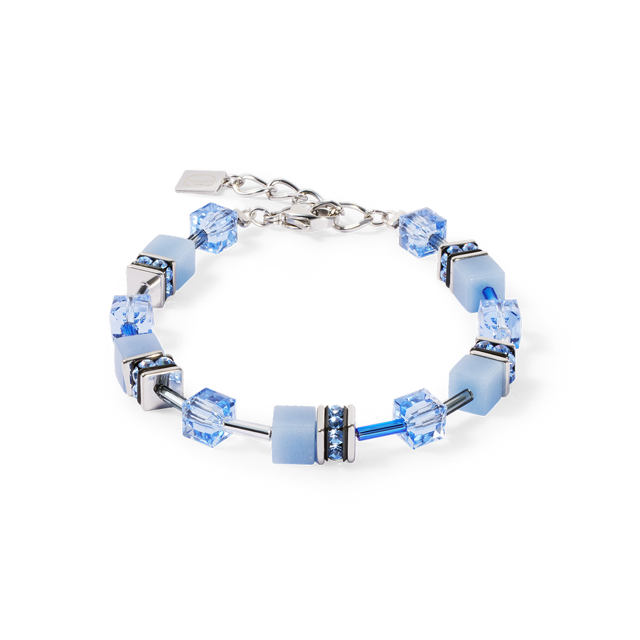 Bracelet GeoCUBE® Iconic Mono Argent bleu