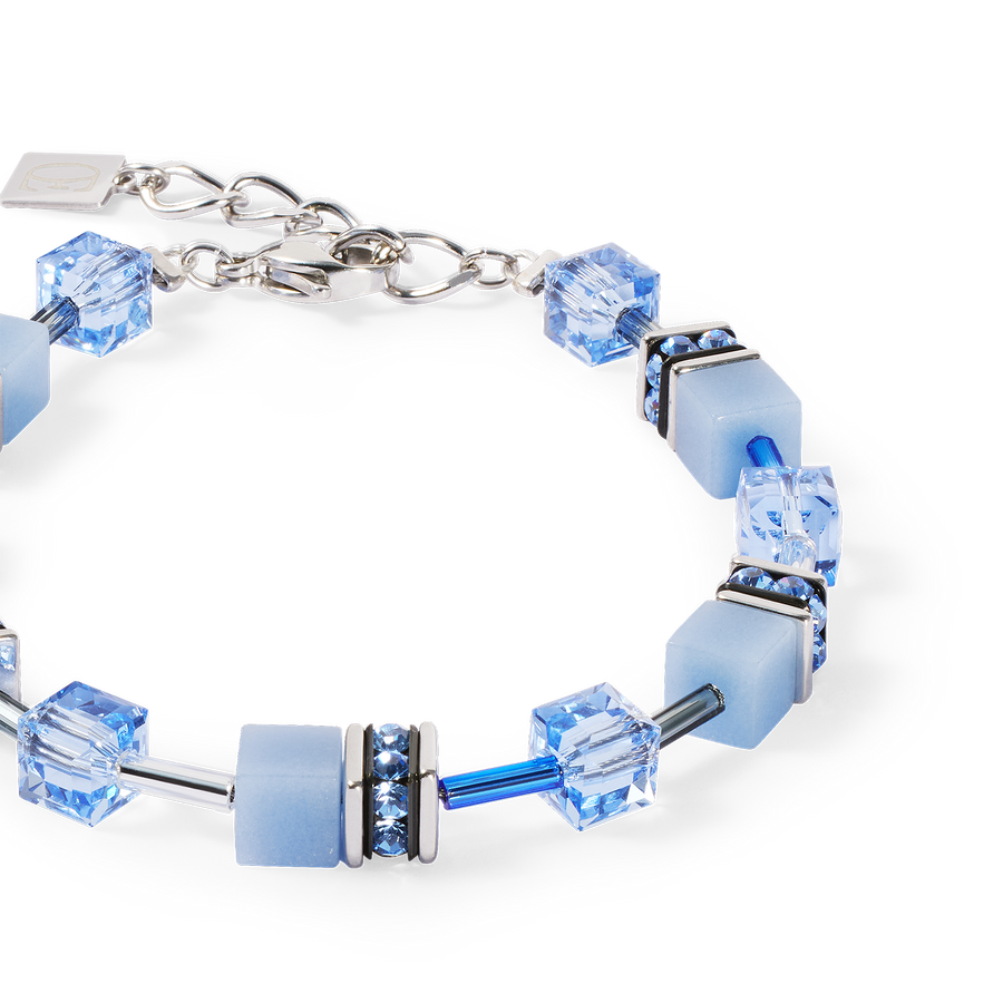 Bracelet GeoCUBE® Iconic Mono Argent bleu