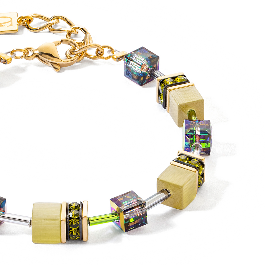 Bracelet GeoCUBE® Iconic Mono Or olive