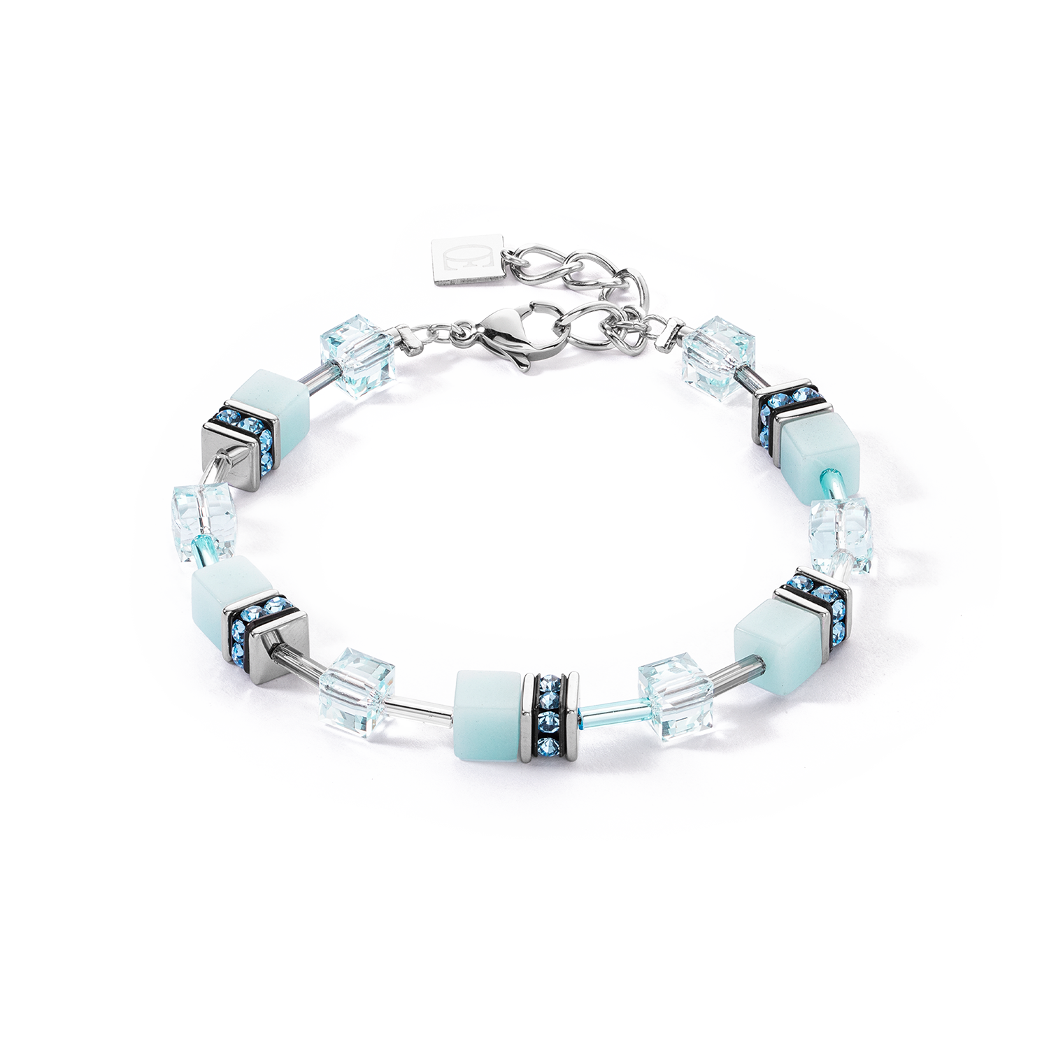 Bracelet GeoCUBE® Iconic Mono Or bleu glacier