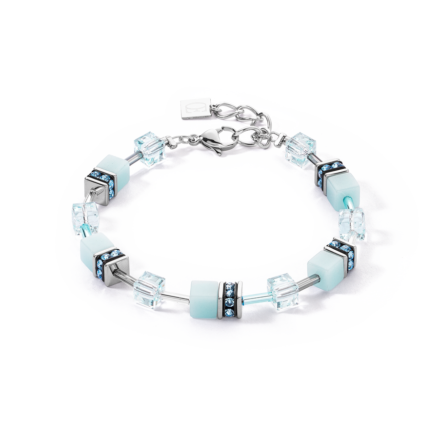 Bracelet GeoCUBE® Iconic Mono Or bleu glacier