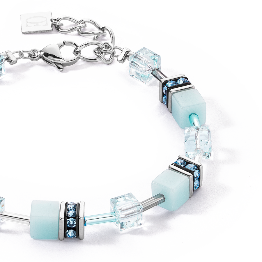 Bracelet GeoCUBE® Iconic Mono Or bleu glacier