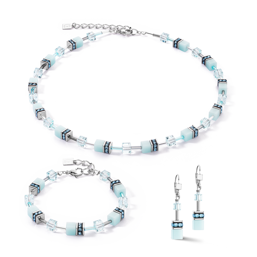 Bracelet GeoCUBE® Iconic Mono Or bleu glacier