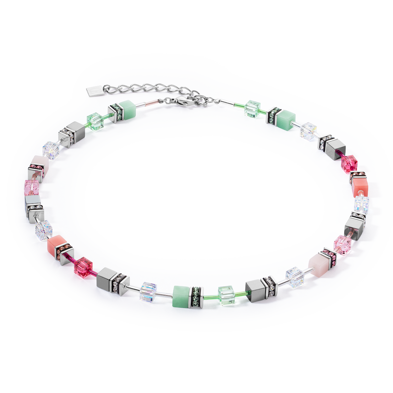 Collier GeoCUBE® Iconic vert rose