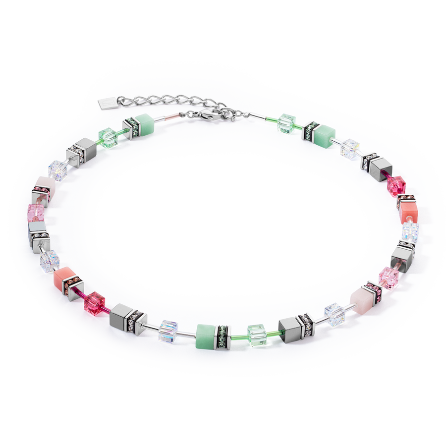 Collier GeoCUBE® Iconic vert rose
