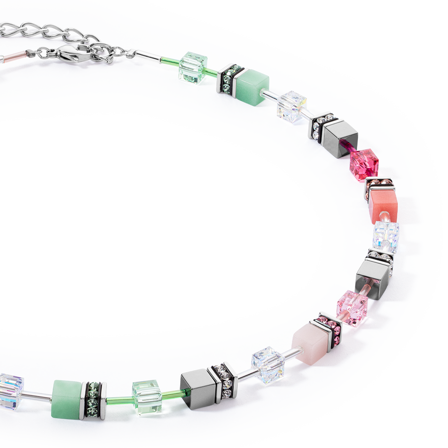 Collier GeoCUBE® Iconic vert rose
