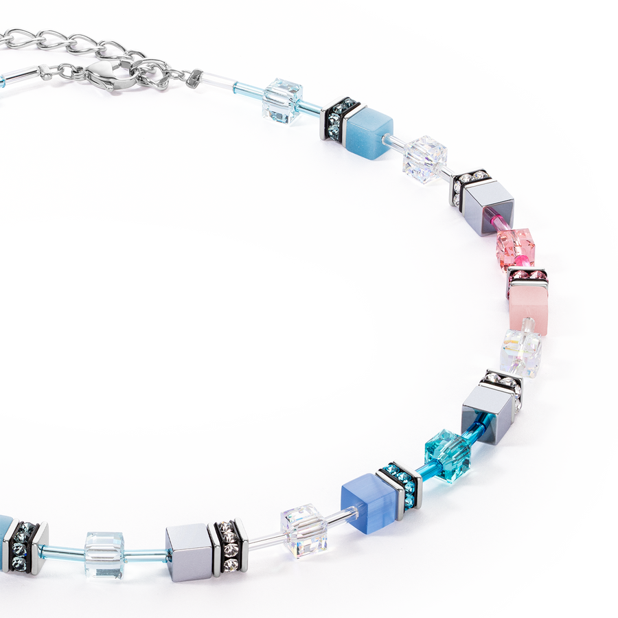 Collier GeoCUBE® Iconic bleu-rose