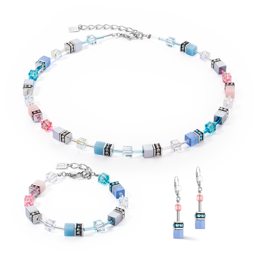 Collier GeoCUBE® Iconic bleu-rose