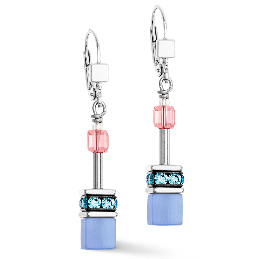 Boucles d'oreilles GeoCUBE® Iconic bleu-rose