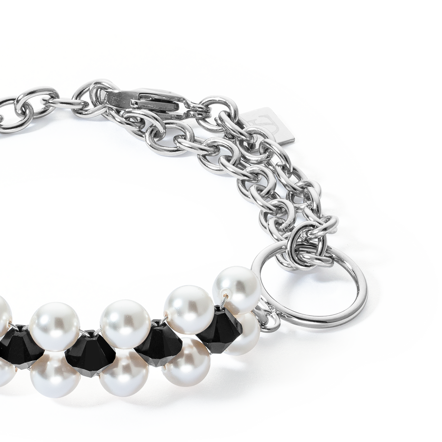 Bracelet Choker Mysterious argent-noir