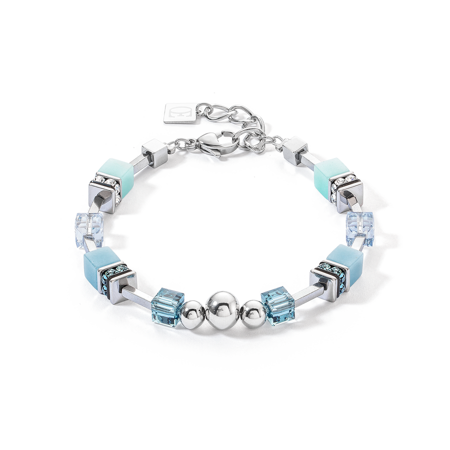 Bracelet GeoCUBE® Fusion Spheres bleu glacier