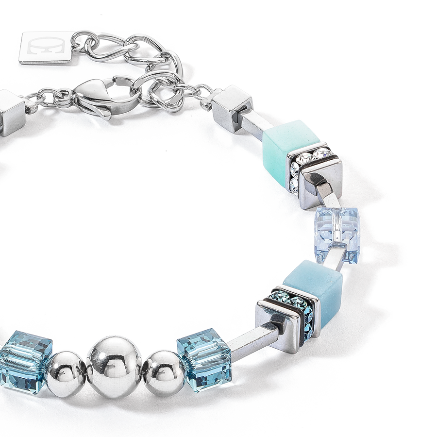 Bracelet GeoCUBE® Fusion Spheres bleu glacier