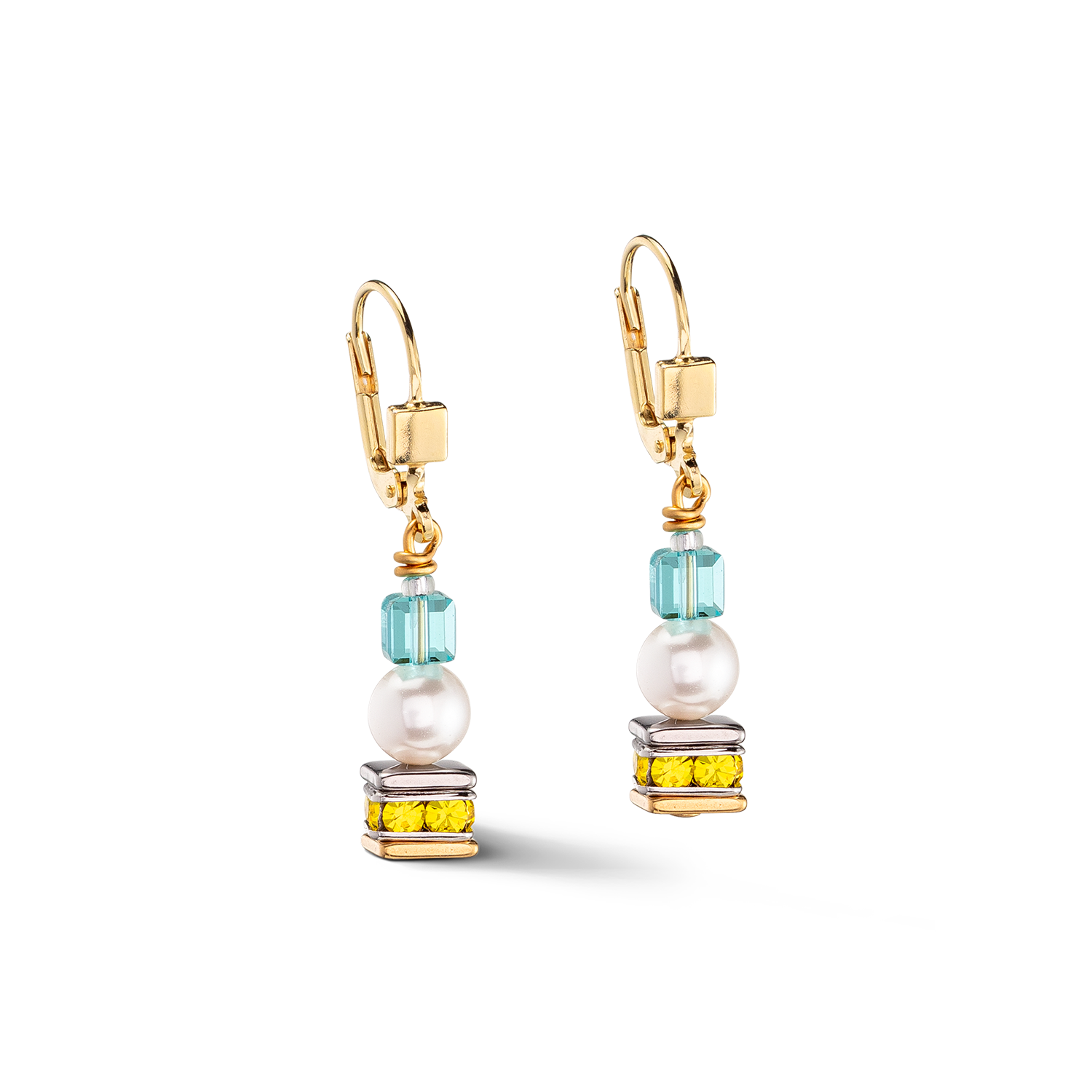 Boucles d'oreilles Joyful Cubes & Pearls multicolor