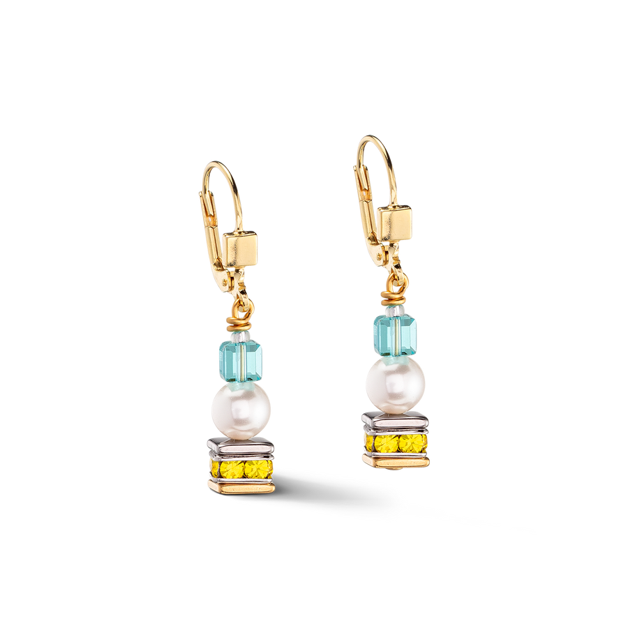 Boucles d'oreilles Joyful Cubes & Pearls multicolor